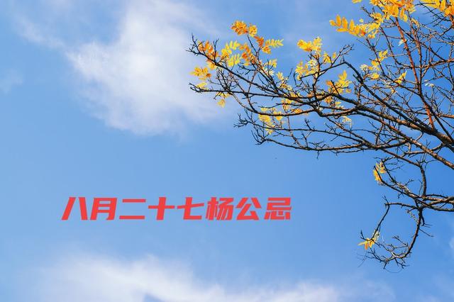 杨公忌是什么意思，正月十三杨公忌是什么意思（八月二十七“杨公忌”）