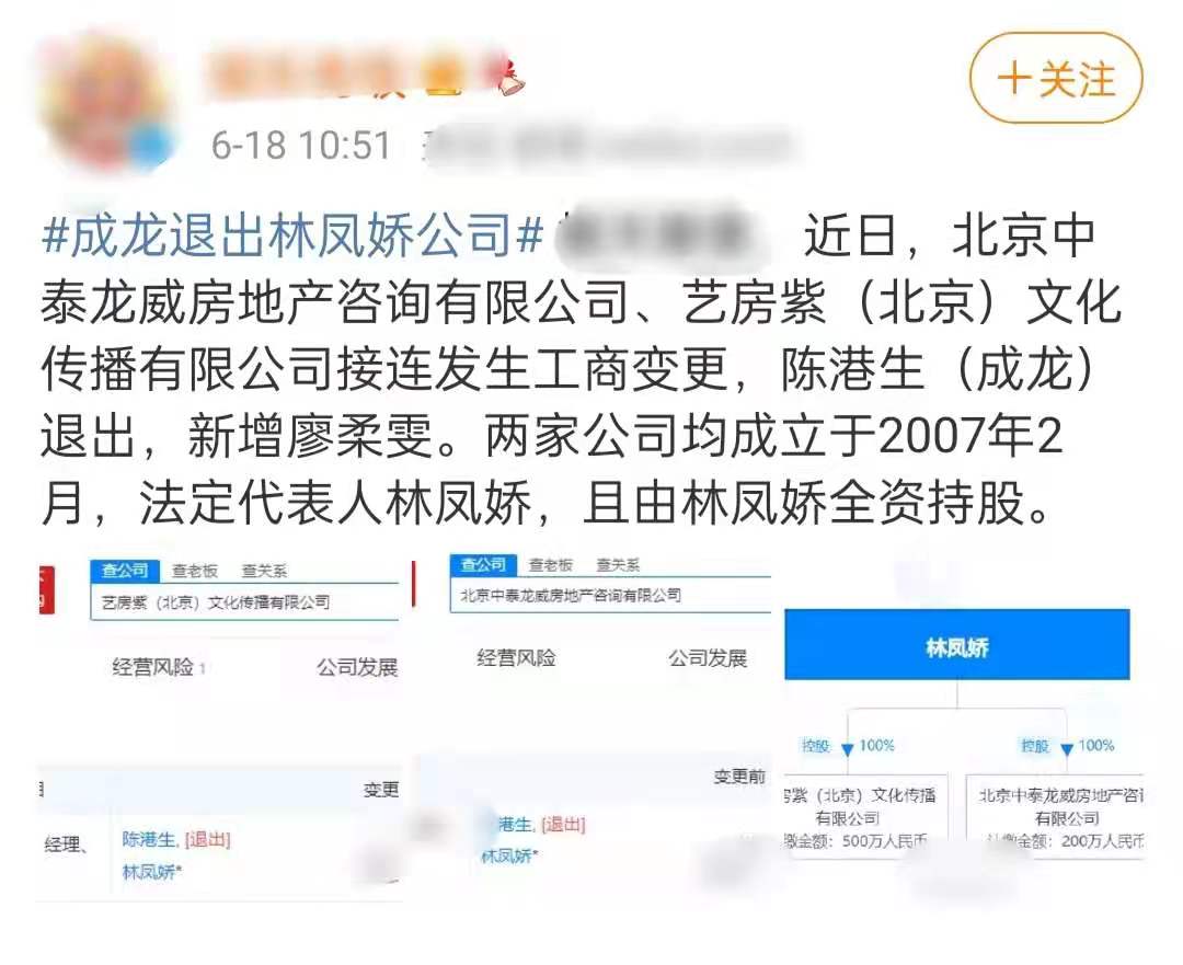 成龙公司（成龙被疑与林凤娇婚变）