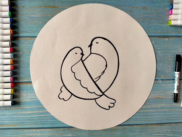 锦鲤怎么画，简笔画小鸟加一些线条也可以很漂亮（锦鲤怎么画简单又漂亮涂色）