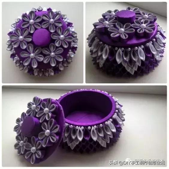 手工小魔盒制作方法，手工小魔盒制作方法步骤（丝带剪一段对折拼一拼）