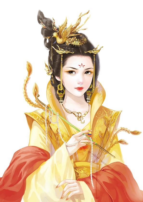 唯美手绘古装卡通美女图片，卡通画人物美少女手绘古装（手绘古装美女）