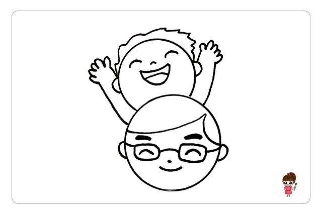 小男孩简笔画，小男孩简笔画帅气（父亲节简笔画）