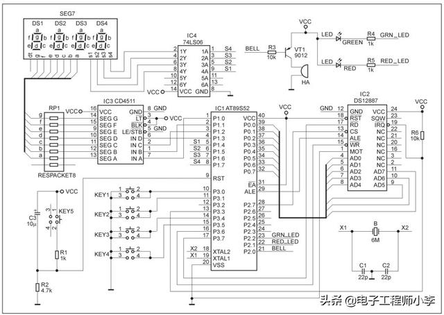 手动制作电子时钟，手把手教你制作无电源仍可走的时钟