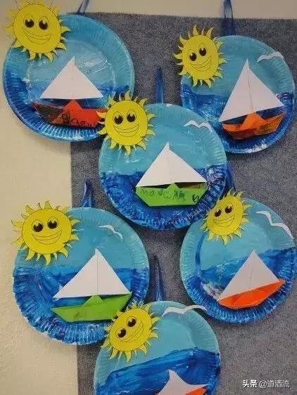 幼儿园大班手工纸质飞盘制作方法，承包幼儿园整个学期美工课堂