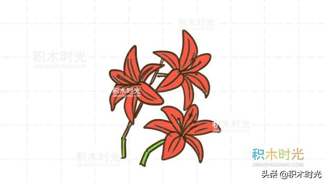 百合花的简笔画，如何画漂亮的简笔百合花（百合花简笔画教程）