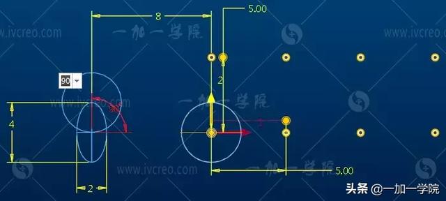 creo尺寸阵列怎么用，creo阵列表怎么用（Proe/Creo大小间隔阵列-一加一学院）