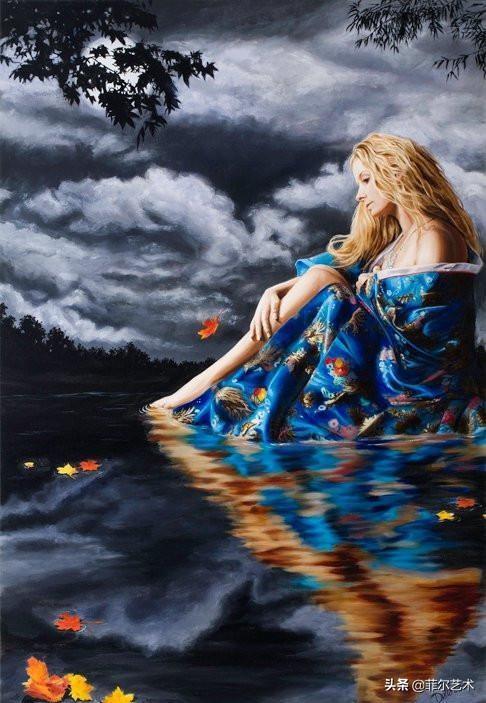 西洋美人低调秀民族穿搭，美国艺术家人体油画中那些丰满性感的西洋女子