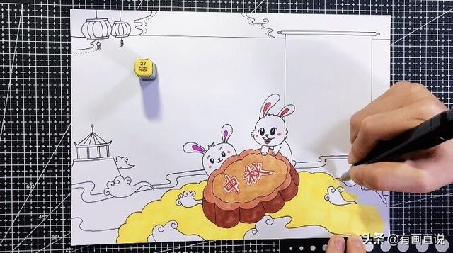 中秋节的手抄报怎么画，中秋节的手抄报怎么画 一等奖（中秋节主题手抄报模板）