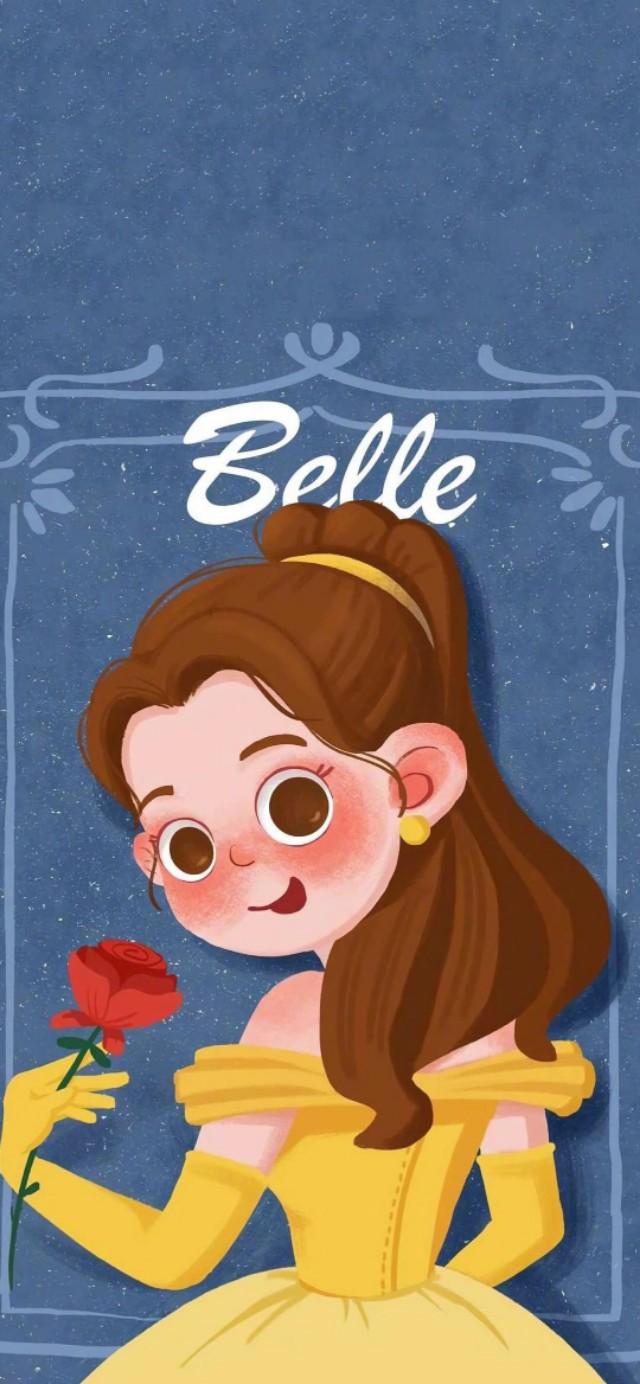 迪士尼公主可爱图片，迪士尼公主可爱图片微信头像（迪士尼公主卡通可爱手绘壁纸）