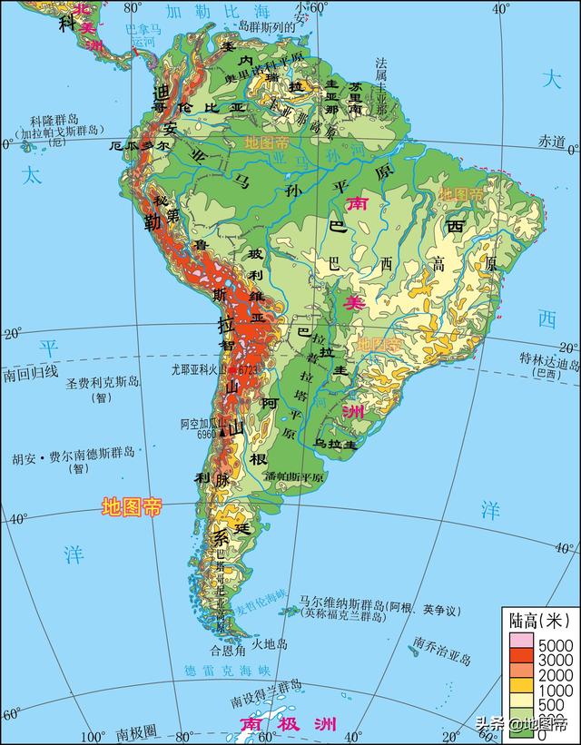 七大洲面积从大到小排列，7大洲4大洋大小顺序（世界七大洲地形图<12图>）