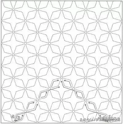 刺子绣入门针法教程，精致优雅的刺子绣