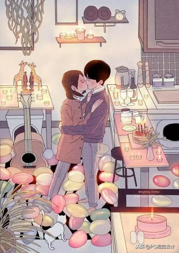 韩国插画师Myeong-Minho甜蜜日常插画，myeong minho插画师（成为少女们都想要的爱情图片）