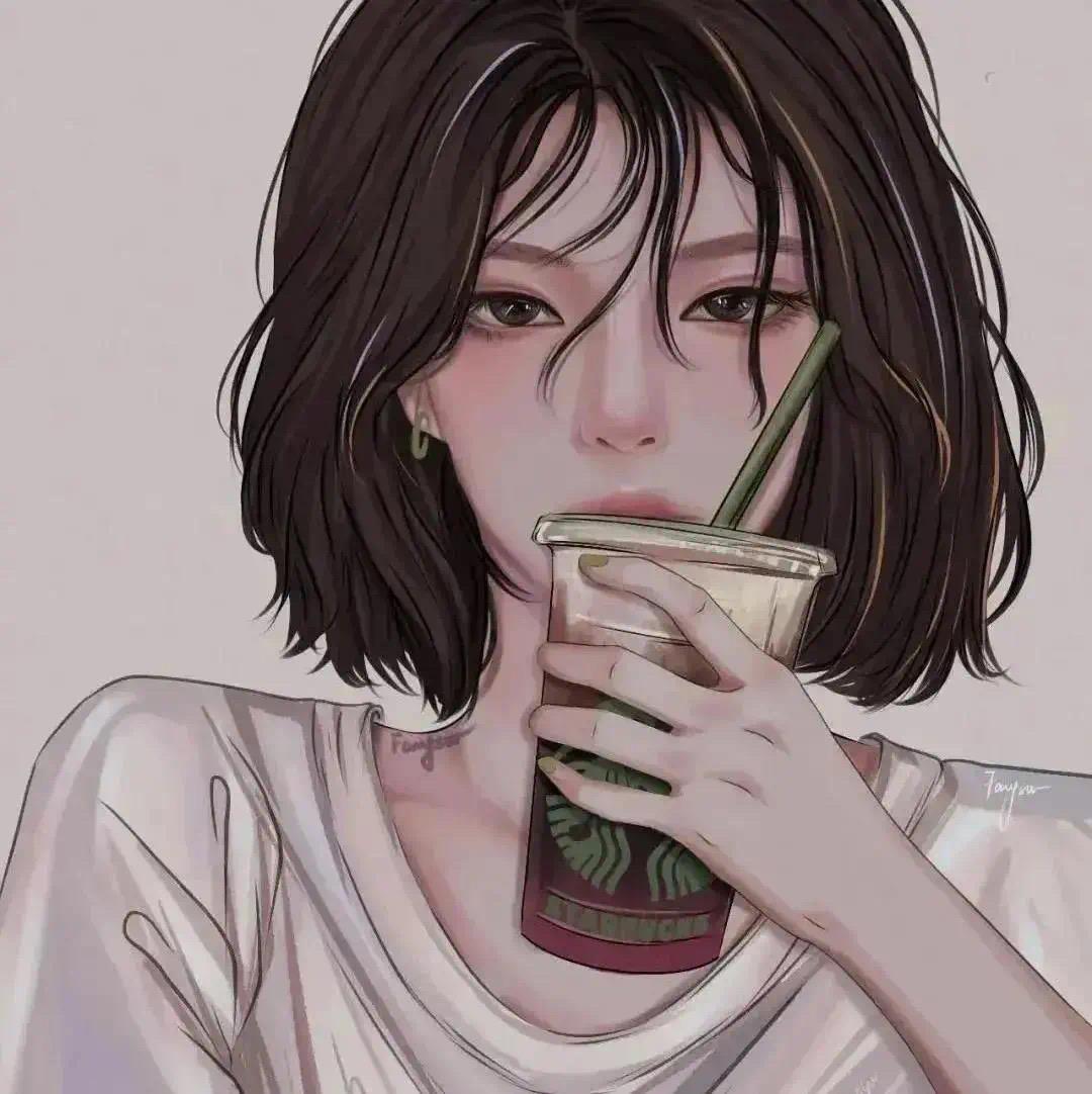 超酷CP情头♡撒拉黑哟，微信头像，超酷CP情头♡撒拉黑哟（抖音热门手绘情侣头像）