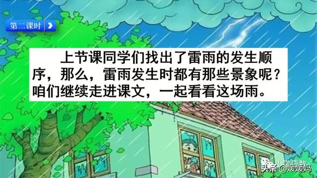 形容闪电的词语，描写闪电的四字词语（二年级下册语文课文16《雷雨》图文详解及同步练习）