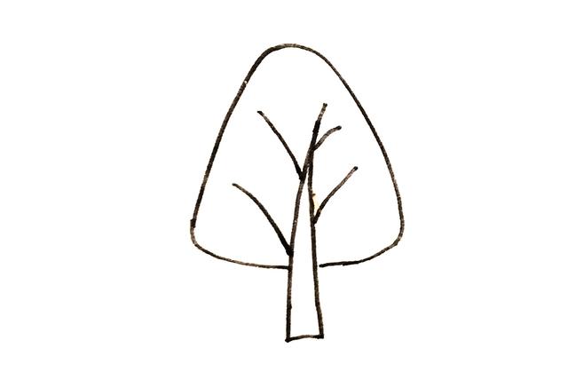 20种大树的画法简笔画，10种不同大树卡通画