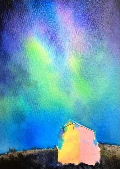 如何快速绘制星空水彩画，如何快速绘制星空水彩画图片（原来画起来很简单）