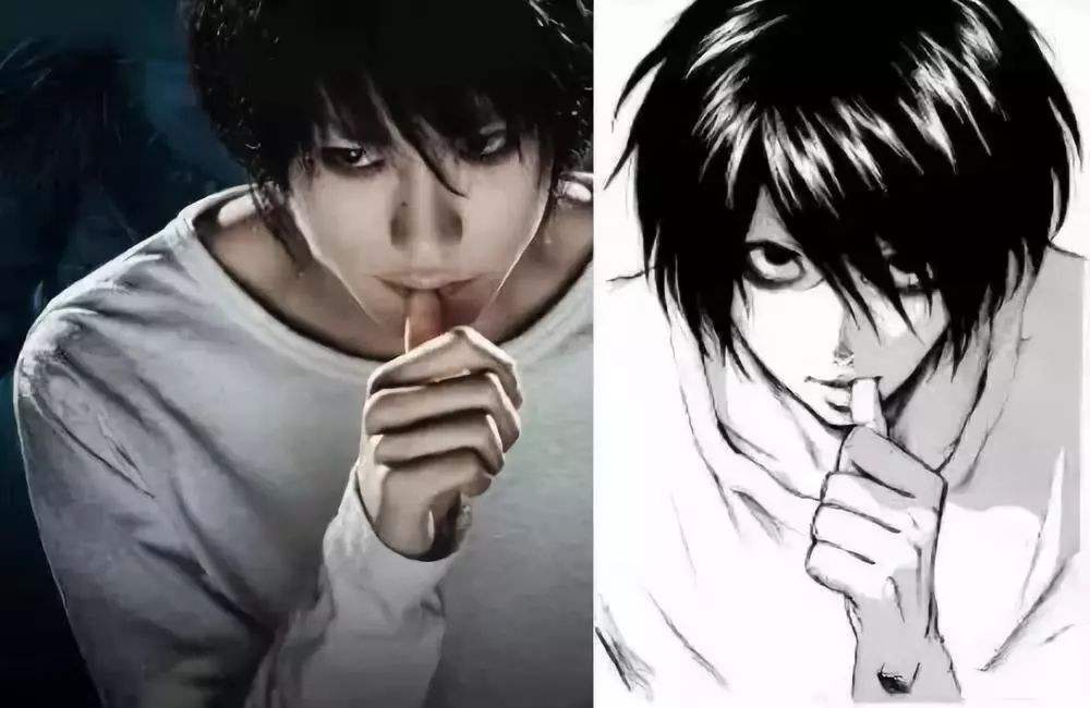 又一部饼哥参演的电影,《死亡笔记》根据同名漫画改编,藤原龙也饰演
