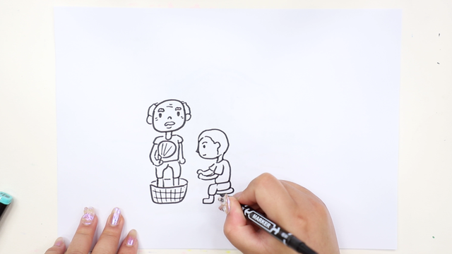 爷爷奶奶简笔画，爷爷奶奶怎么画简笔画又好看（孝敬老人简笔画.）