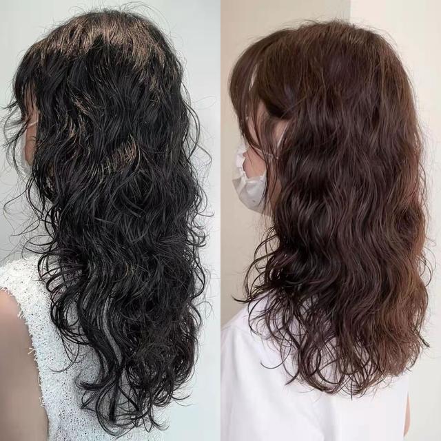好看又自然的中长卷发，这种烫法才是真正的免打理