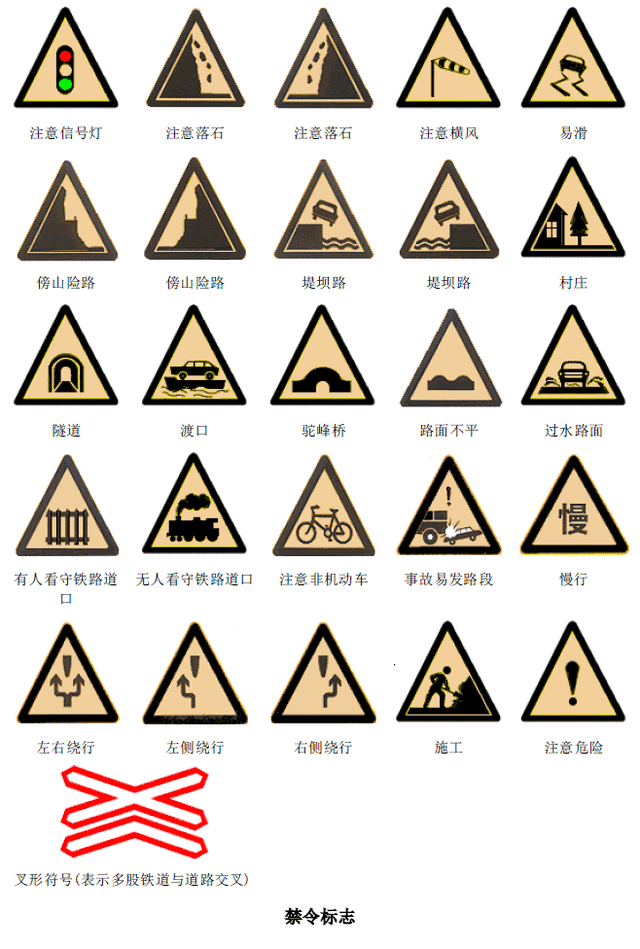 交通路面标志图片大全图片