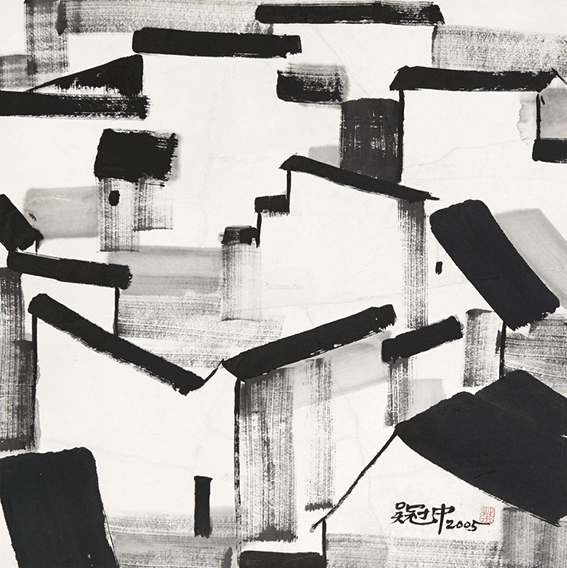 吴冠中江南水乡水墨画，江南水乡吴冠中水墨画（吴冠中笔下的别样江南）