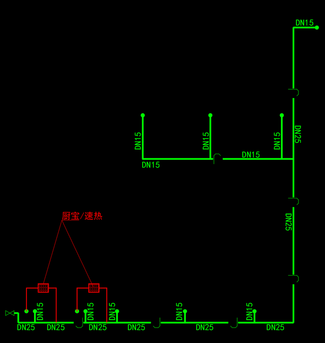 在天正暖通中如何画一根管道，天正给排水管道立管怎么画（环艺实操天正给水系统）