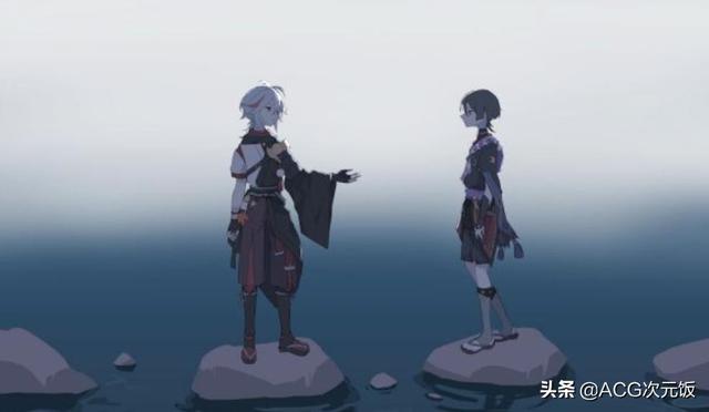 万叶和旅行者，微信头像，万叶和旅行者（外服玩家同人图都画好了）