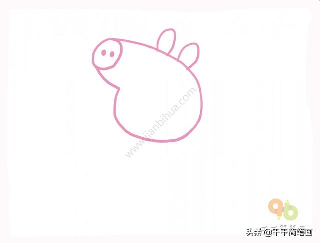 小猪佩奇的画法，小猪佩奇的简单画法（小猪佩奇简笔画）