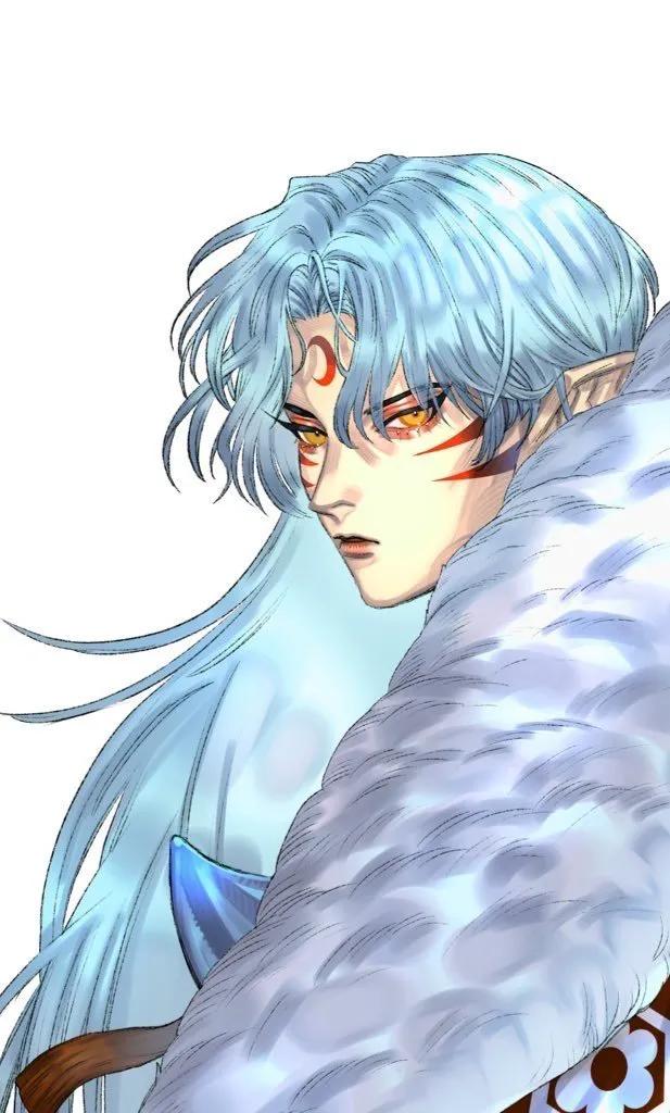 手绘插画头像微信，手绘插画头像（犬夜叉和杀生丸殿下系列壁纸背景头像手绘插画合集）