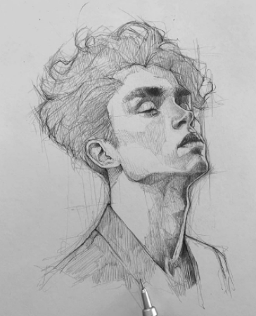 素描漫画人物头像微信，素描漫画人物头像（线条细腻的素描头像.手绘夸张的漫画造型。）