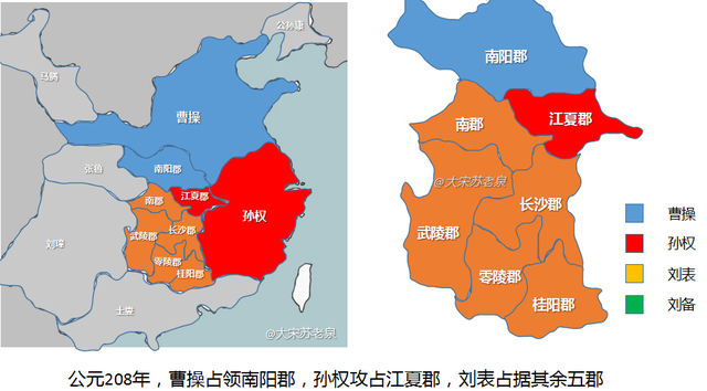 荆州处于三国必争之地的原因，三国里的“荆州”是指今天的哪里