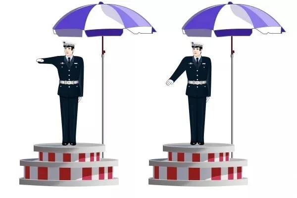 停车场指挥车辆标准手势，车辆指挥手势（速记！图解8种交警手势）