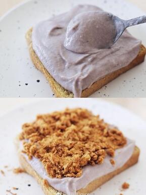 图片[4]-【芋泥肉松三明治】做法步骤图 比放果酱 沙拉酱都还要好吃！-起舞食谱网