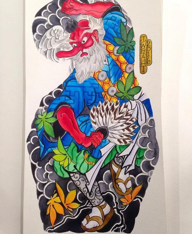 最简单的全臂纹身，《纹身手稿分享》日式整臂纹身