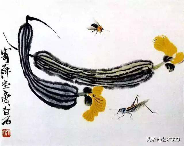 丝瓜喜欢阴还是阳，丝瓜苗喜阳还是阴（一教就会，国画丝瓜的写意画法）