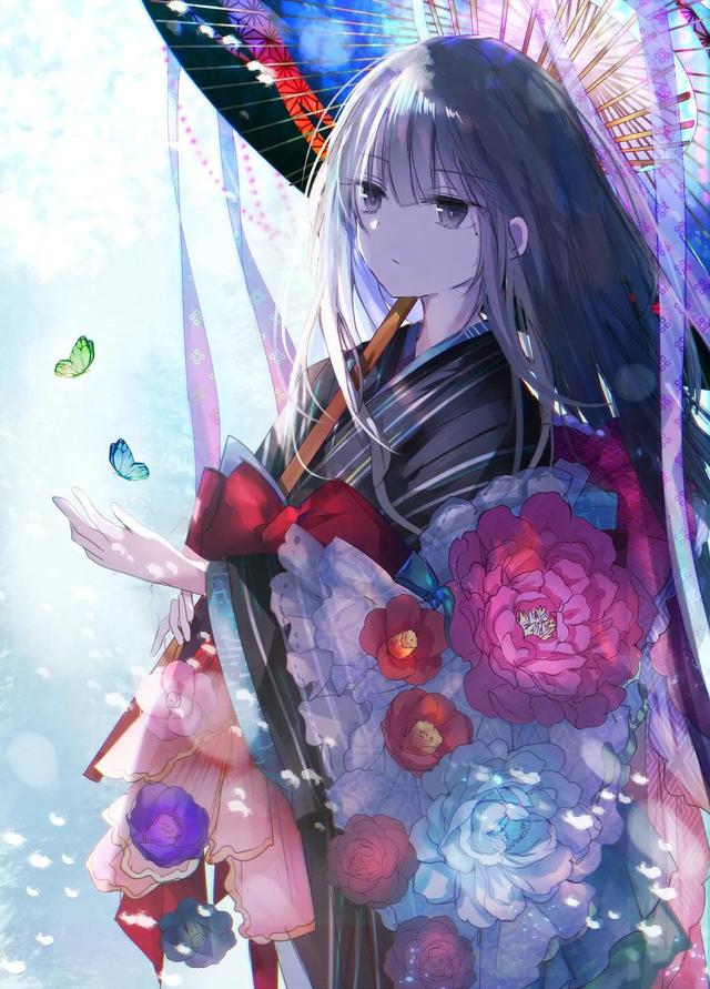 动漫女生壁纸萌萌哒，二次元，动漫女生壁纸ins高级质感（动漫二次元系列美少女无水印原图大合集）