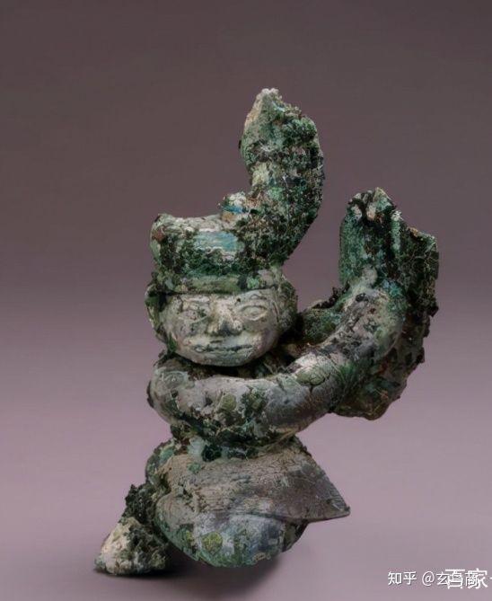 流泪跪坐表情包，微信头像，流泪跪坐表情包（三星堆扭头跪坐青铜人像是相士王）