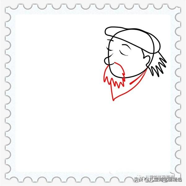 简笔画卡通老人怎么画，儿童简笔画精选-如何画一个手拿画笔的老爷爷