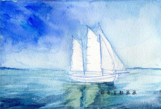 怎样画小帆船，儿童画小帆船怎么画（水彩教程来了）