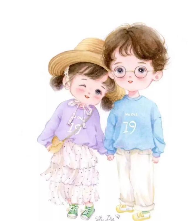 姐弟头像专属一人一张，姐弟头像微信（兄弟姐妹手绘头像<10.3>）