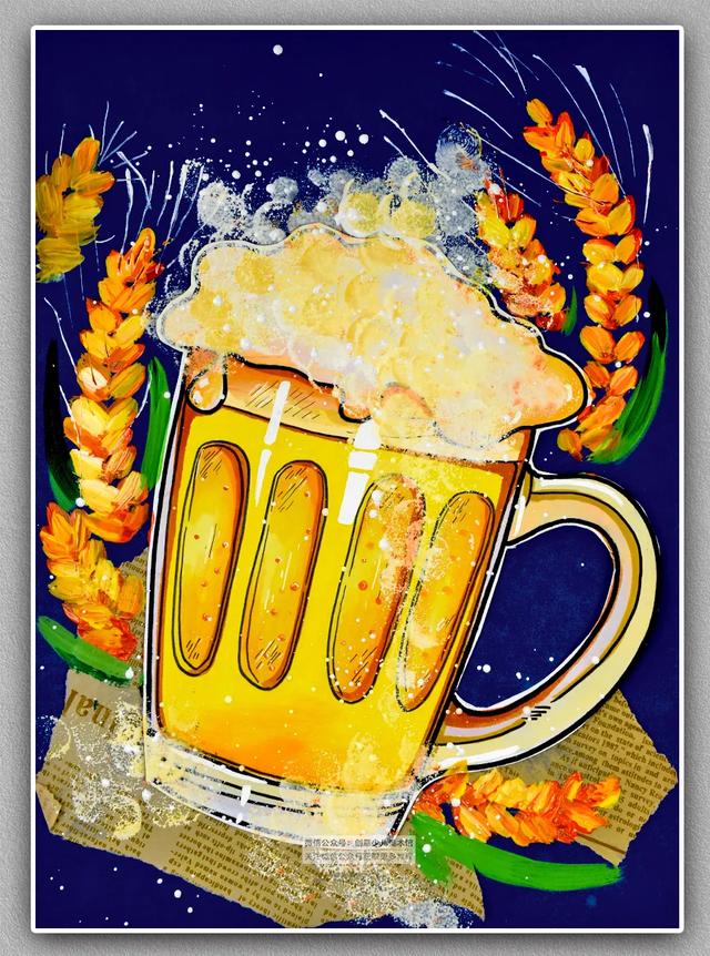 简笔画麦穗的画法,麦穗的简笔画法怎么画(色彩的创意表达《一杯啤酒) 简笔画麦穗的画法,麦穗的简笔画法怎么画(色彩的创意表达《一杯啤酒)