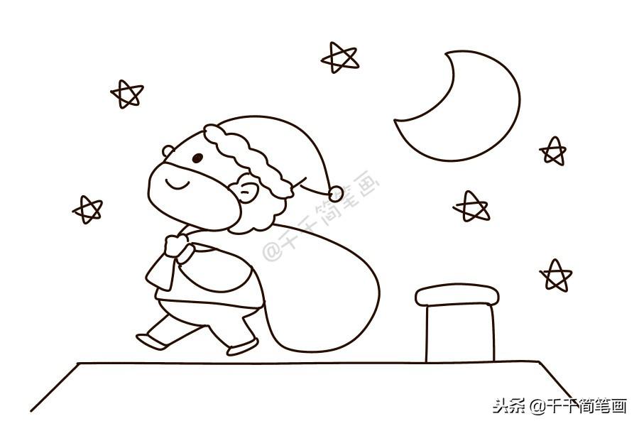 圣诞老人怎么画，小孩怎样画简单的圣诞老人（儿童轻松学画10种圣诞老人简笔画）
