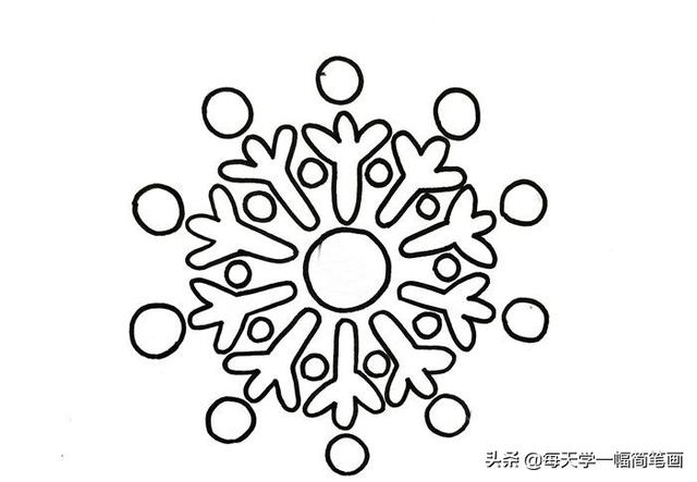 雪花飘飘图片简笔画图片