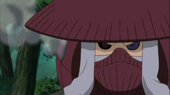 汉是岩隐村的上忍,同时也是五尾穆王的人柱力,身材高大,头上顶着一把