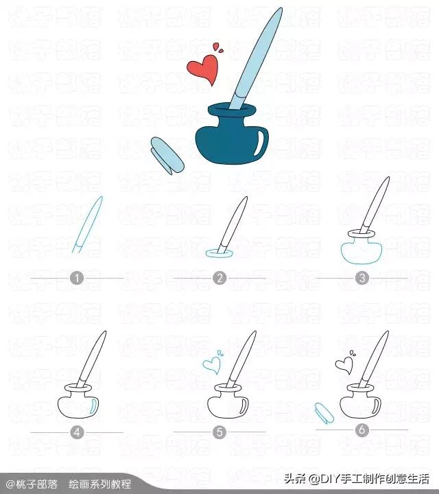 简笔画——书桌一角，图书室一角简笔画（简单又好玩的简笔画）