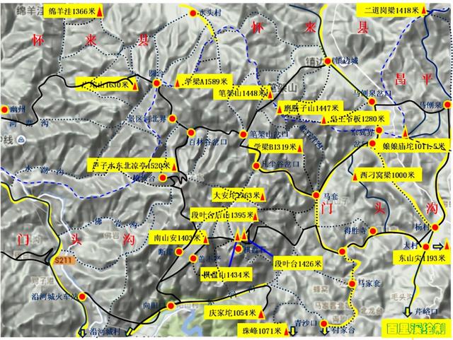 房山白云坨历史，北京及周边千米高山穿越路线概述