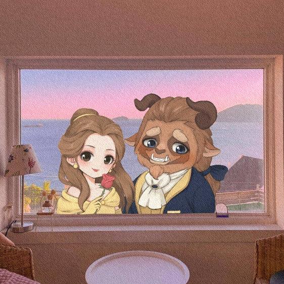 迪士尼公主背景图1，迪士尼公主背景图辛德瑞拉（，公主遇到真命天子）