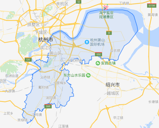 萧山属于哪个省市，萧山区属于哪个市（因为一座山而得名）