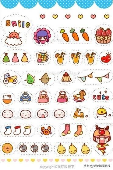 可爱简笔画图片,可爱简笔画图片大全 卡通 呆萌(几百种可爱简笔画~ 收