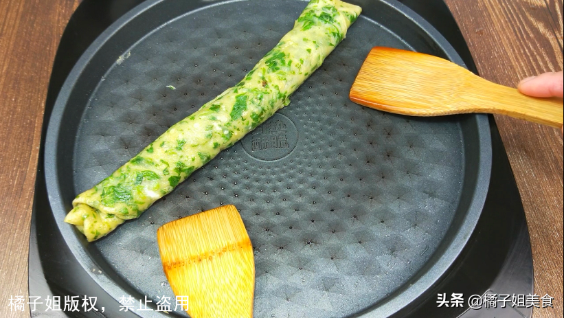 圖片[12]-【芹菜葉雞蛋餅】做法步驟圖 美味可口 越吃越好-起舞食譜網